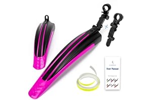 ioutdoor Bike Mudguard Set with 27ft DIY Reflective Tape,Bike Fenders Set Adjustable,Bicycle Front and Rear Mud Guard Fits for 20",22",24",26" 27" 28" MTB Mountain Road Bike Cycling