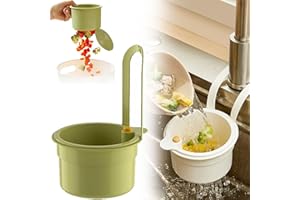 NPLSEO Adjustable Sink Filter Tray Tap, Plastic Kitchen Hanging Sink Drain Basket, Draining Kitchen Tool, Holder Sink with Fine Mesh Filter for Garbage Leftovers Easy Installation and Removal (Green)