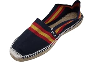 Alpargatus – Espadrillas piatte a righe con bandiera Spagna, uomo