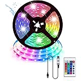 5M Striscia led tv luci led camera da letto,led rgb 5050 USB con Telecomando a 25 Tasti Colorati Dimmerabile per Interni, Dec