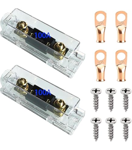 Fusibili AGU 100A In Vetro Placcato Oro - Confezione Da 5 Pezzi, Per Impianti Audio Auto E Marino - Foto 10