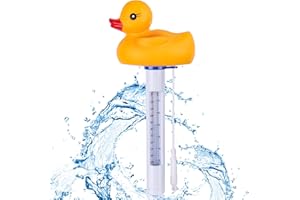 Supamz Pool Thermometer, Poolthermometer Schwimmend Thermometer Pool mit Schnur Bruchfest Wasserthermometer Wassertemperatur Thermometer für Pool, Spa, Whirlpool, Badewanne, Aquarien & Fischteiche