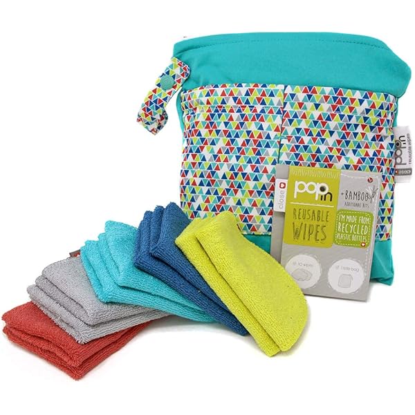 Close Pop-in Nachfüllpack Mit 10 Wiederverwendbaren Babytüchern | Pastellfarben, Plastikfrei & Super Saugfähig