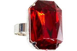 W WIDMANN MILANO Party Fashion 05853 - Ring mit Stein, Schmuck, Vampir, Halloween, Karneval, Mottoparty