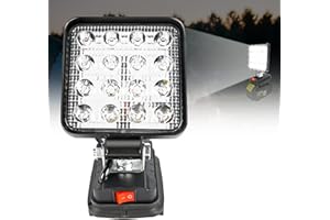 Leikurvo Led Strahler Akku, Baustrahler Led Akku, Makita-akku Lampe 18V, Arbeitsleuchte Led Akku mit 16 Superhelle Lampenperlen, Arbeitsleuchte Baustellenlampe für Makita-akku 18V