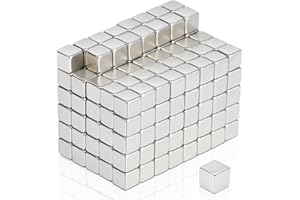 MAGXCENE 216 Mini imanes de neodimio, 5 x 5 x 5 mm, Extra Fuerte, pequeños imanes rectangulares para Nevera, Pizarra magnética, Pizarra Blanca magnética, 216 Piezas