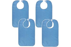 Fiyuer Babero Adulto, Baberos para Adultos Grandes, Baberos Personas Mayores, Protector de Ropa para Madre y Padre, Reutilizable, Lavable y Duradero