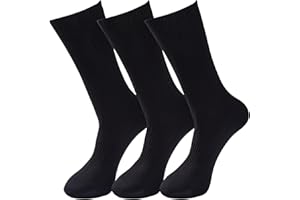 ZEST GOODS Diabetic Socks for Men UK Size 6-11 | Non Elastic Soft Grip Cotton Rich Socks | Loose Top & Comfortable Fit for Swollen Feet, Poor Circulation & Sensitive Skin