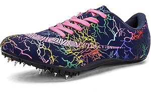 AOLEXWU Track Spikes Schuhe Field Distance Running Herren Spikes Sprint Sneakers Athletic Race Jumping Atmungsaktiv Training Leichte Trainingsschuhe für Herren Mädchen Frauen