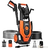 AGARO Royal High Pressure washer, 1800 Watts Motor, 140 Bars, 7L/Min Flow Rate, 5 Meters Outlet Hose, Upright Design With Whe