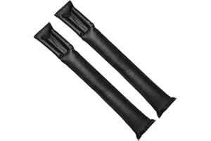 QH-SHOP Relleno Coche Almohadilla Tapón de Espacio de Asiento de Coche de Cuero Evita Que Los Artículos Se Caigan Adecuado para la Mayoría de Los Modelos de Automóviles 2 Piezas Negro