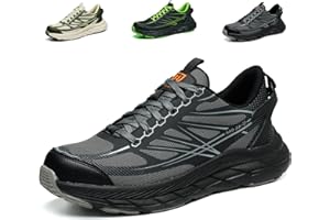 NBOFIEHY Safety Trainers Men Steel Toe Cap Trainers Women Non Slip Work Shoes Breathable Lightweight Safety Shoes Comfortable