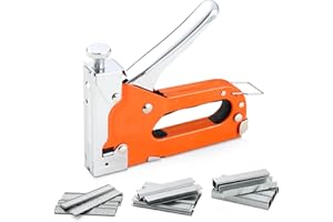 Ordeluxe Graffettatrice per legno 3 in 1 con 3000 Graffette pinzatrice.Sparachiodi.Sparapunti per legno.Spara chiodi per legno ideale per carpenteria, decorazione d'interni e materiali di fissaggio