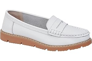 Jo & Joe Women’s Real Suede Leather Penny Loafer Comfortable Smart/Casual Flat Slip-on Boat Shoe in Sizes 4-8