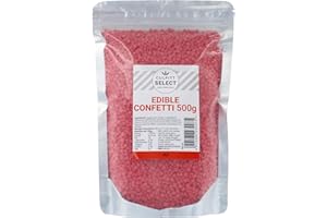 Culpitt Select Sprinkles | Red Sugar Confetti, Cake Sprinkle Decorations For Cakes, Cupcakes, Cookies, Ice Cream, and Desserts | 500g
