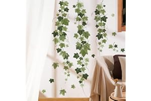 Runtoo Wiszące winorośl naklejki ścienne zielony bluszcz roślina liście naklejki ścienne do sypialni salonu sztuka ścienna dekoracja