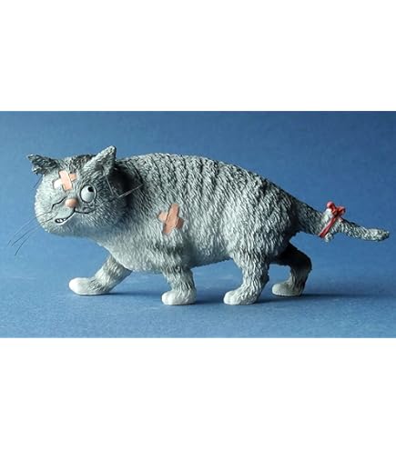 Parastone Decoratieve figuur Les Chats d' Albert Dubout kat Surprise! Karikatuur, ca. 6 cm