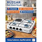 R&Uuml;ZGAR Set &Uuml;st&uuml; Ocak &ndash; 4 G&ouml;zl&uuml; (1 Taşlı) Beyaz