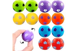 Leeelyan Spinner da Calcio Giocattolo per Punta delle Dita, 12 Pezzi, Palla Antistress, Fidget Spinner per Feste, Mini Palloni da Calcio