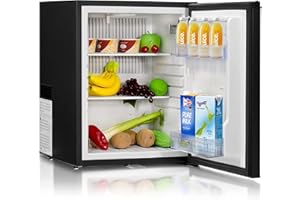 SMETA Frigo 12V 220V pour Camping Car, 53L, Caravane, Voiture, Van, Fourgon, Chambre, Bureau, Hôtel - Noir