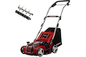 Einhell sladdlösa rivaren-luftaren GE-SA 36/35 Li-Solo Power X-Change (litiumjon, 36 V, borstlös motor, 35 cm knivvals, 28 l uppsamlingssäck, inställbart arbetsdjup, utan batteri och laddare)