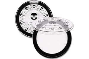 UCANBE Pittura Viso Bianco Gothic Fondotinta, Face Paint Sicuro e Non Tossico, Body Painting per Halloween, Mardi Gras, Teatro, Film, Cosplay, Giocando Clowns Zombies Vampires Skeletons