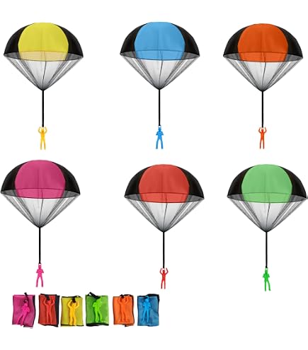 Jouets Parachute Extérieurs pour Enfants, Jeux de Lancer d'Avion Arc-en-Ciel Lumineux à LED pour Petits Cadeaux