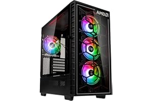 Kolink Observatory Y AMD Edition ARGB Midi Tower Case – Black – Tempered Glass – 4 Umbra Fans – E-ATX Support