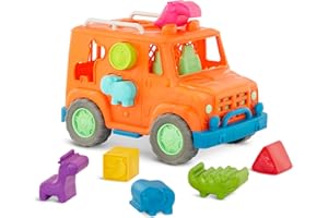 BATTAT Wonder Wheels zabawka motoryczna Safari Truck – zabawka dla dzieci do gry w kości motorycznej – centrum aktywności zabawka edukacyjna pojazd od 1 roku życia