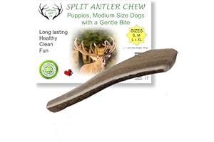 ARTISAN GIFT CO Naturally Shed 100% Natural Premium Split Deer Antler Chew for Dogs - minimum weight 81g (L - 1 Unit)