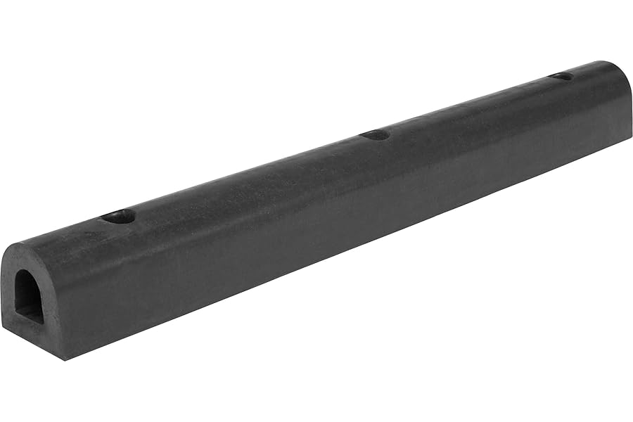 Rubber Buffer, Industrial D Section Bumper, Protector Rail Bump Strip for Dock Walls