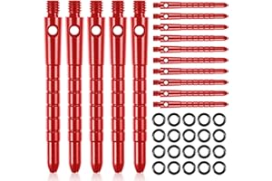 YUFFQOPC Dart Shafts Darts Stems, 53mm Long Metal Dart Stems Darts Accessories Kit, Aluminium Dart Stems with Dart Washers 15+20