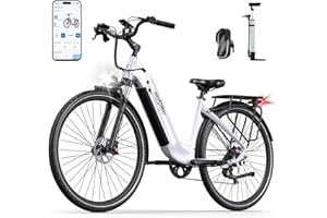 ONESPORT OT05 Pro Bicicleta Eléctrica para Adultos, 27.5" MTB Eléctrica con Batería de Litio 36V 22.5AH hasta 140KM, 250W Bicicleta para Mujer y Hombre Urbana con Sensor de Par & Freno Hidráulico