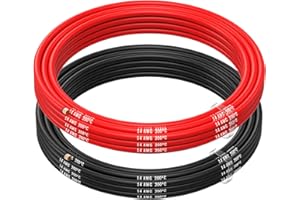 MMOBIEL 14 AWG Cable Eléctrico de Silicona - 14 Gauge (2,08mm²) Cable Cobre Estañado - 2 Cables Separados Rojo y Negro Cada Uno 2,5 m para Drones, Impresoras 3D, Baterías, Cables Altavoz, Tiras Led