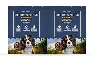 by Amazon Friandises pour Chiens - Bâtonnets à Mâcher à la Volaille, 8x11g (88g)