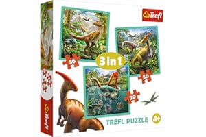 Trefl- Die außergewöhnliche Welt der Dinosaurier de 20 à 50 Pièces pour Les Enfants à partir de 4 Ans Puzzle, TR34837, Le Monde Incroyable des Dinosaures, 20x19,5cm