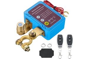 Car Battery Disconnect Switches, Heavy-Dut Kill Negative On/Off 12-48V Top Post Battery Switch for Car, Vehicles, RVs, and Boats (Remote control, 1-way, 12V-24V 240A Negative)