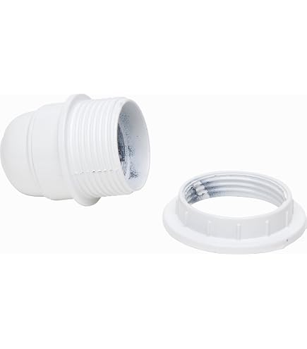 Douille Autobloquante E14 Demi-Filetage Plastique Blanc - Support Lampe Idéal Éclairage Domestique