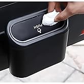 Auto Trash Can In-Car Trash Can Office Trash Can Portable Portable Trash Can with Lid, Figiza, Black