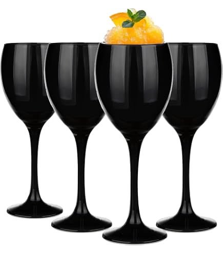 6 Verres noirs Favorit 26cl, cristallin - Cours d'oenologie pour tous à