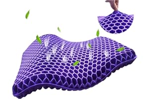 Express Brands Direct Gel Seat Cushion, 3rd Generation Upgraded Double Thick Egg Gel Cushion for Pressure Pain Relief, Breathable Wheelchair Cushion Chair Pads for Car Seat Office Chair