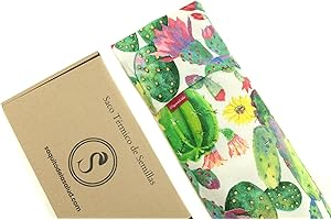 EL SAQUITO DE LA SALUD Saco Térmico de Semillas para microondas Aroma Lavanda, Azahar o Romero para aplicar Calor seco Natural con funda lavable Cactus (Sin aroma, S (23 x 15 cm con Funda))