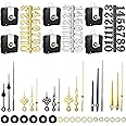 EEEKit Battery Clock Mechanisms, 6PCS Quartz Clock Movement Parts with Hands and Numerals for Clock Making (22mm Shaft)