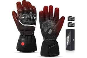 Sun Will Guanti Moto Riscaldati con Batteria Ricaricabile Impermeabile Uomo e Donna Scaldamani Guanti Elettrici Invernali per Ciclismo Sci Caccia Pesca Morbo di Raynaud Artrite