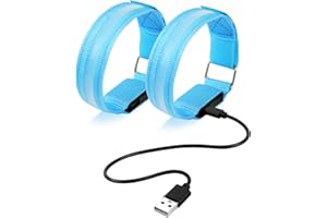 Ainiv Bransoletka LED, świecąca bransoletka LED, migające w ciemności, dla dzieci i dorosłych, światło nocne do biegania, wędrówek, biegania, aktywności na świeżym powietrzu