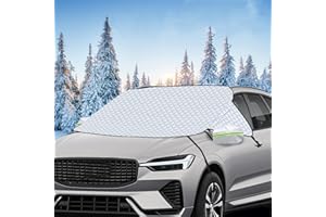‎WONSAR Frontscheibenabdeckung Auto Windschutzscheibe Abdeckung, Scheibenabdeckung Auto Winter, Windschutzscheibenabdeckung, Eisschutzfolien Faltbare, Schneeschutz, Frostschutz, Sonnenschutz