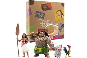Bullyland 13261 - Walt Disney Vaiana play figure set con Vaiana, semidios Maui, cerdo Pua & Heihei, fiel al detalle, ideal como figura de tarta y regalo para niños