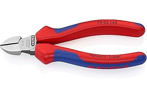 Knipex Alicate de corte diagonal negro atramentado, con fundas multicomponentes 140 mm 70 02 140