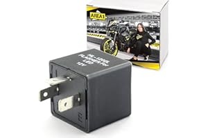 Area1 Indicatore di direzione universale per moto relè digitale per lampadine a LED a incandescenza e alogene, 12 V, 3 pin, 3 poli, indicatore di direzione a LED, elettronico, compatibile con