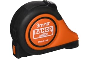 Bahco MTB-3-16-E Tape Measure Deluxe Construction Grade, 5/8 X 12-Inch